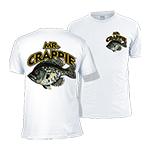 Mr. Crappie Throw Back White T-Shirt
